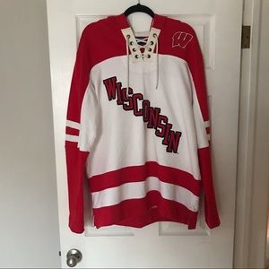 Champion UW Badgers Lace Up Hoodie